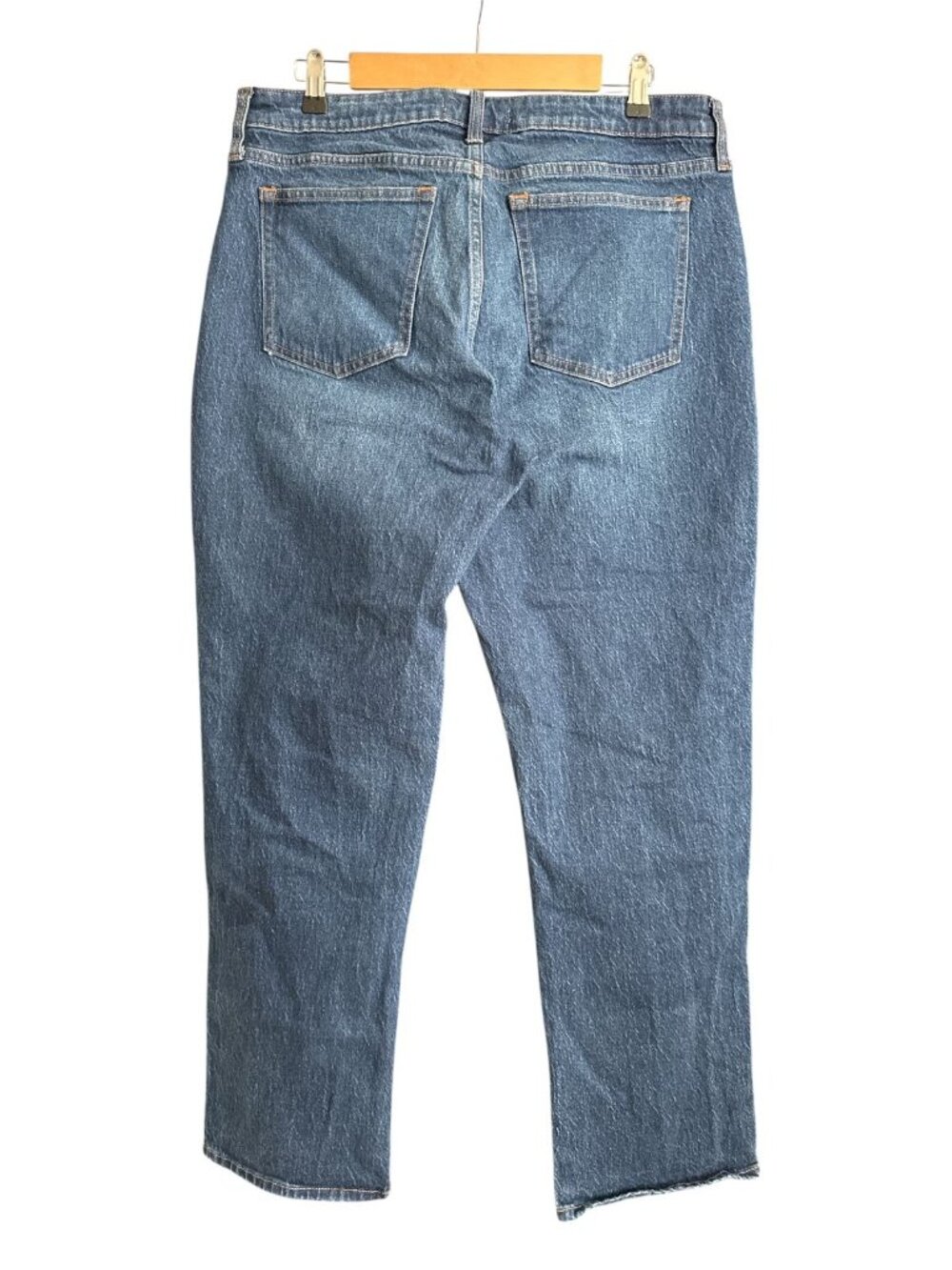 Abercrombie & Fitch Curve Love Mid Rise 90s Straight Studded Jeans Dark Wash Siz - Picture 3 of 14